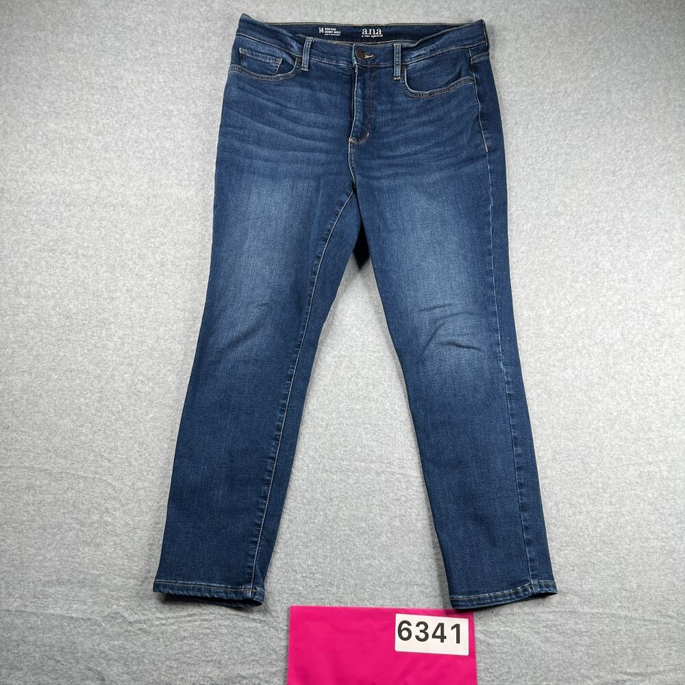 A New Approuch ana Denim Jeans Womens 14 High Rise Skinny Ankle Stretch